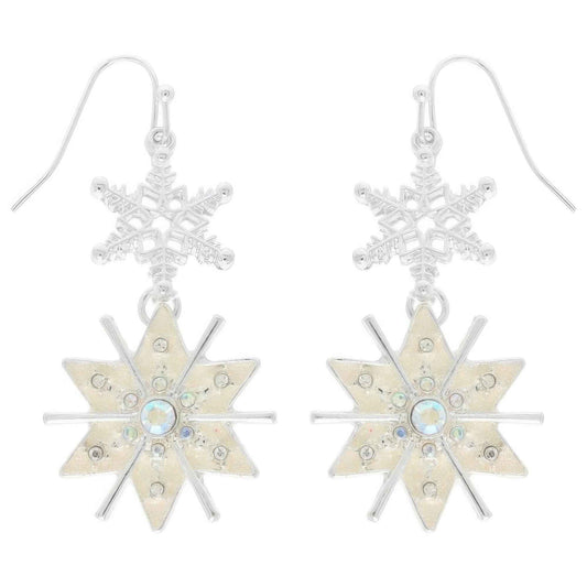 Christmas Snowflake Dangle Earrings