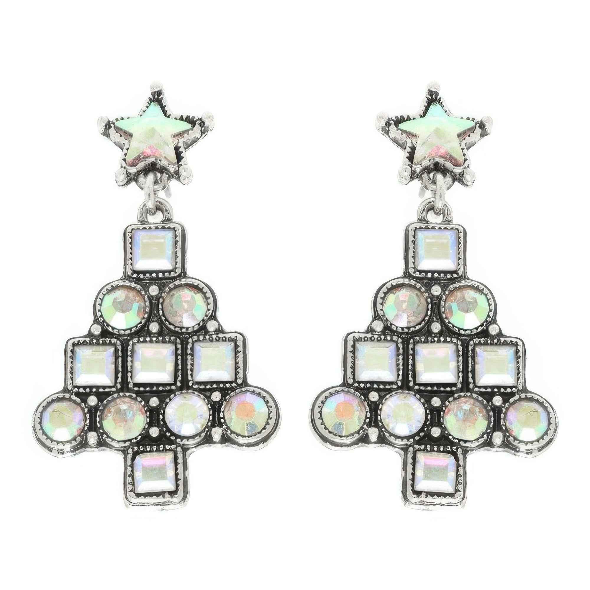 Western Christmas Tree Post Earrings