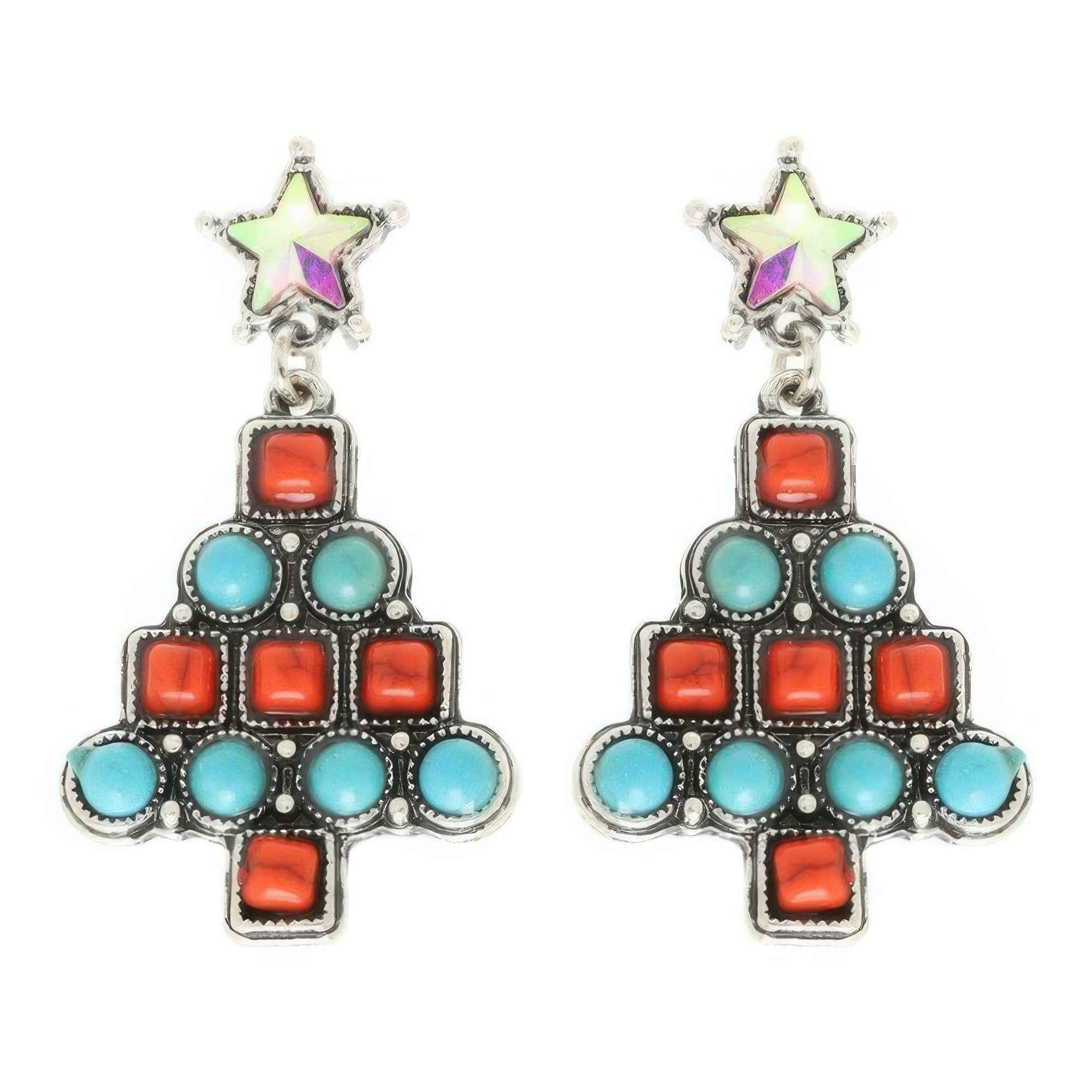 Western Christmas Tree Post Earrings