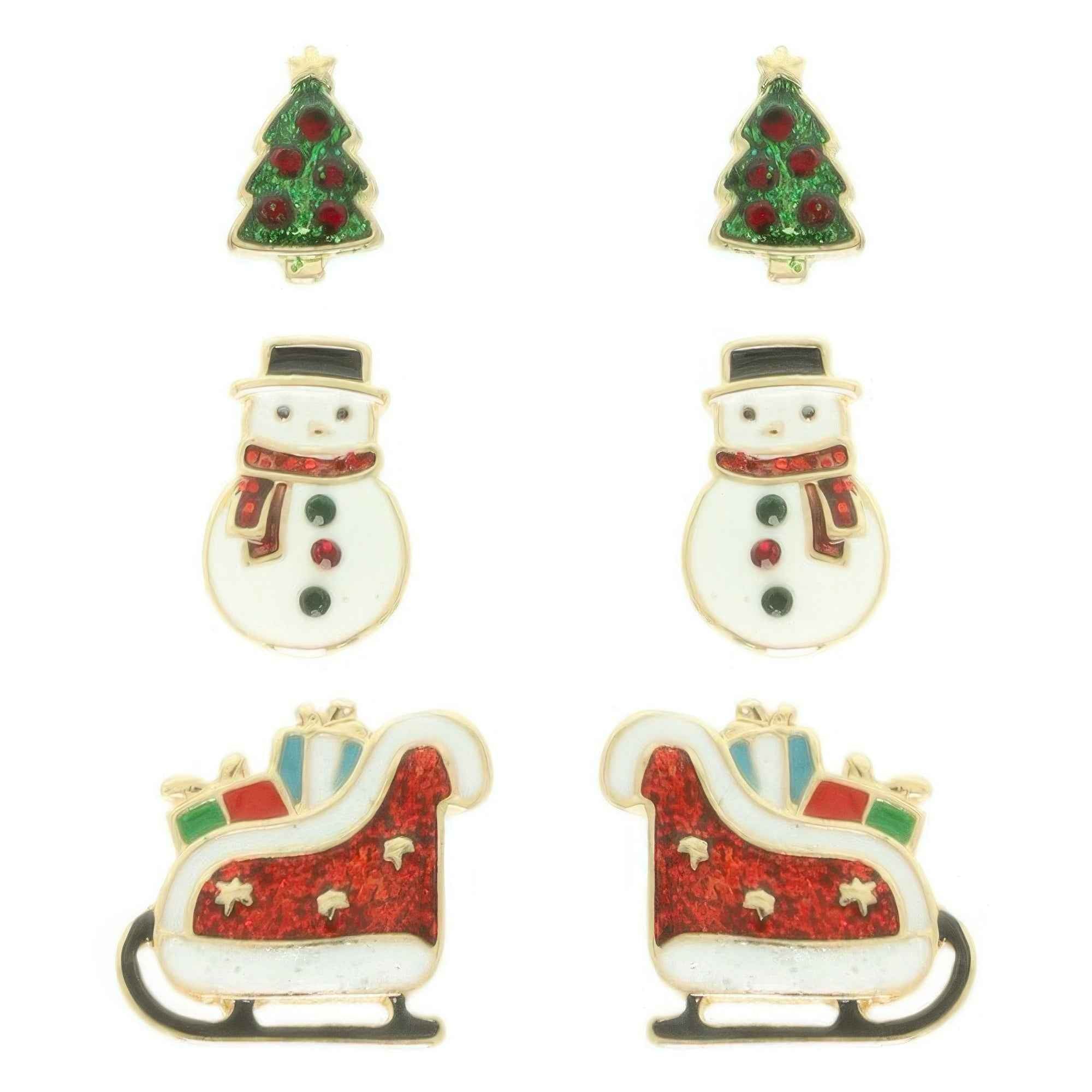 Christmas Theme Assorted Multi Pair Earring Set