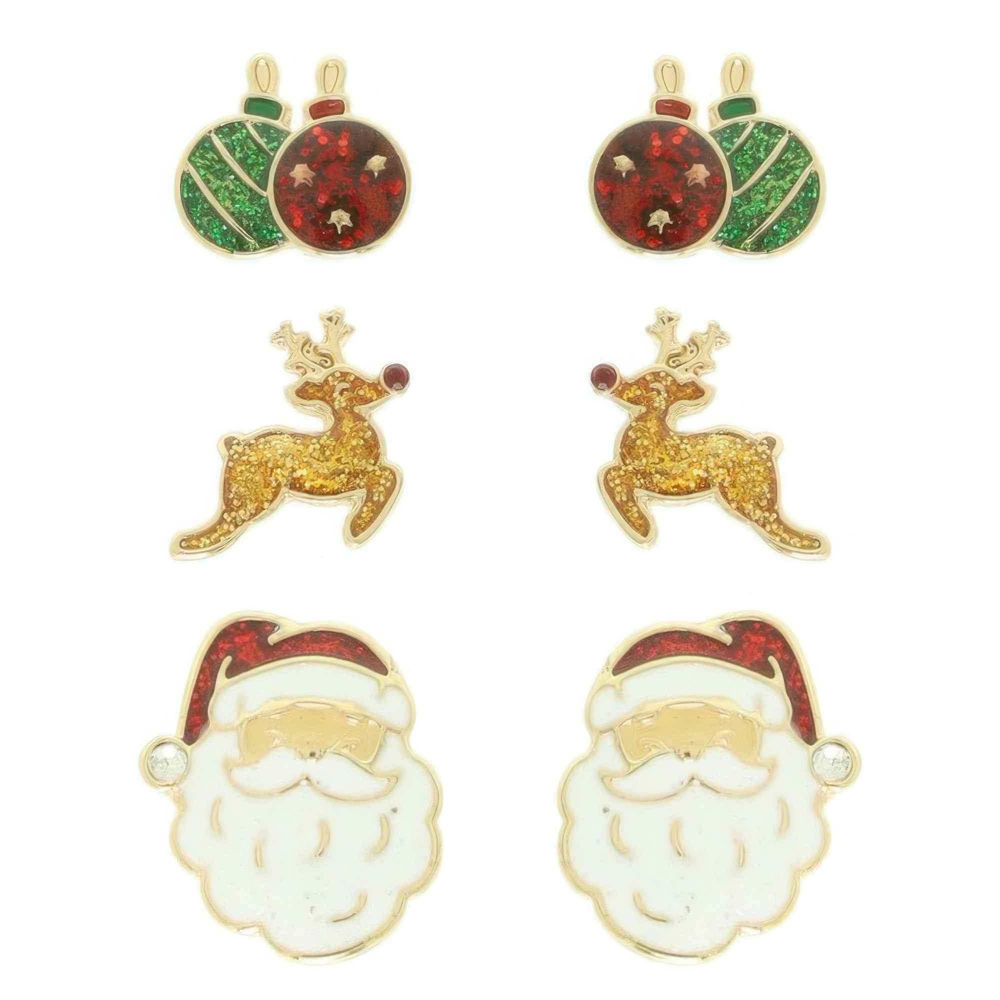 Christmas Theme Assorted Multi Pair Earring Set