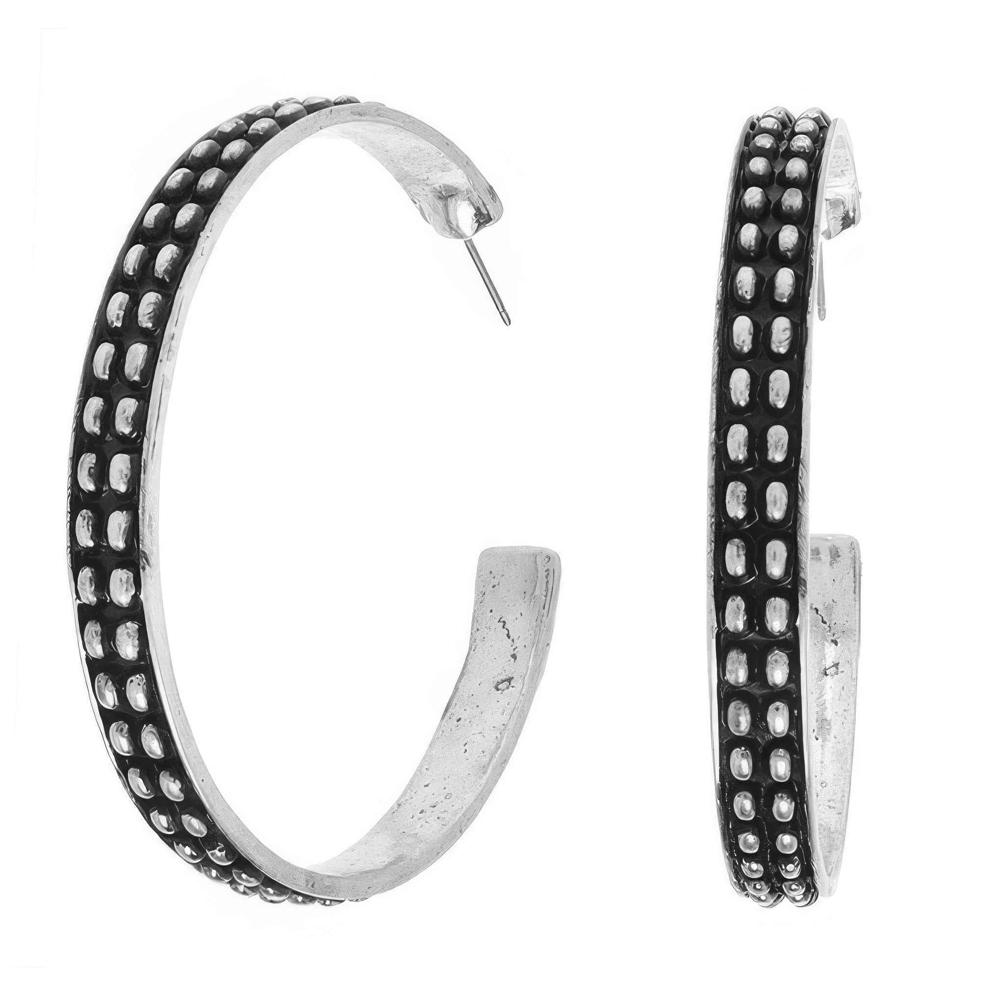 Western Bubble Slim Hoop Earrings