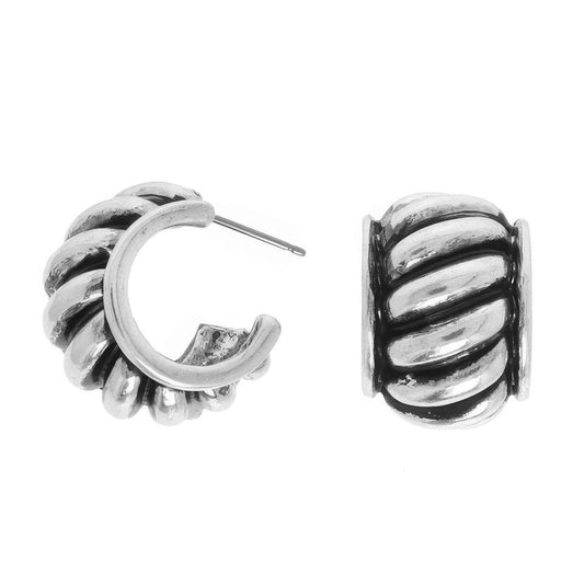Western Bubble Huggie Hoop Earrings
