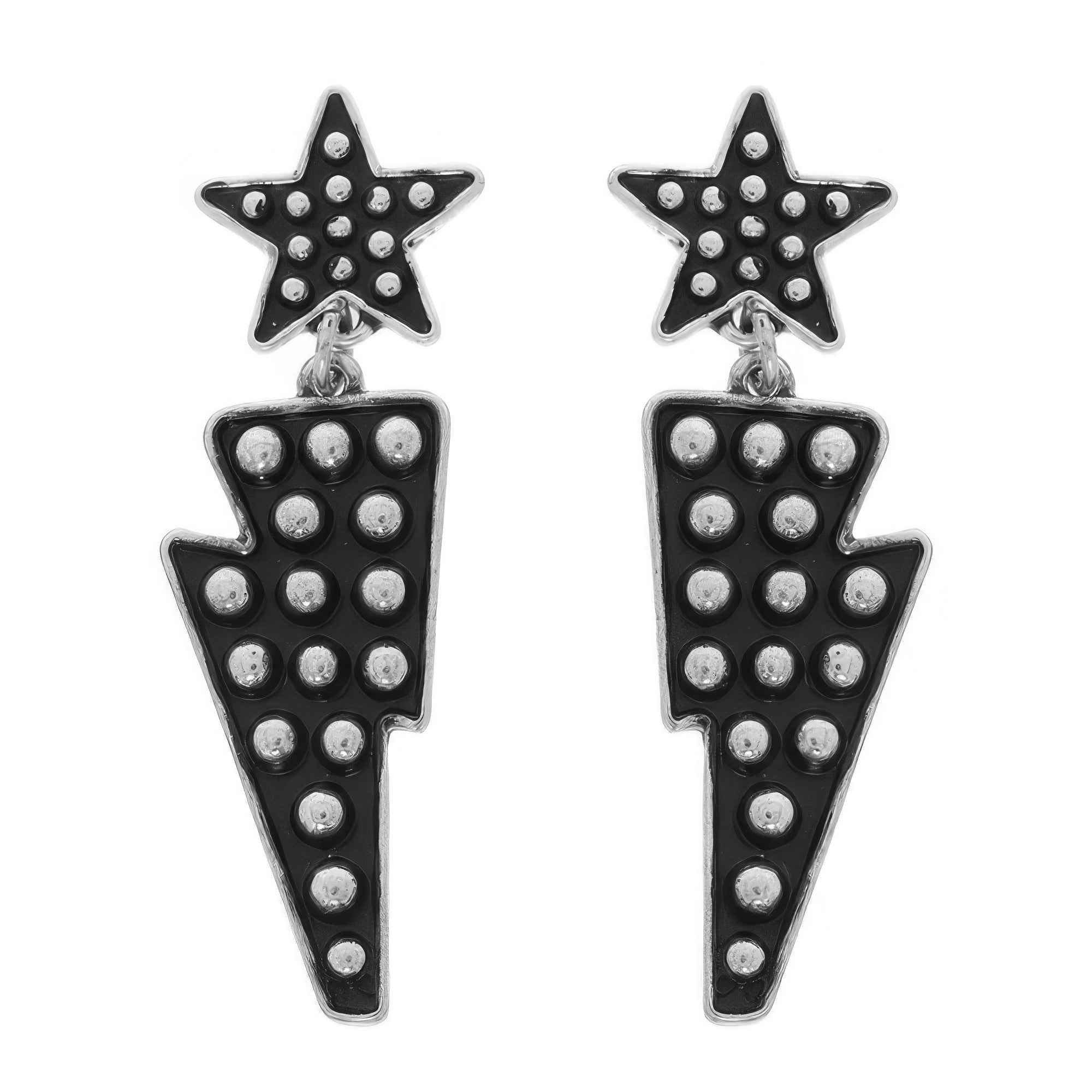 Western Bubble Thunder Post Dangle Earrings