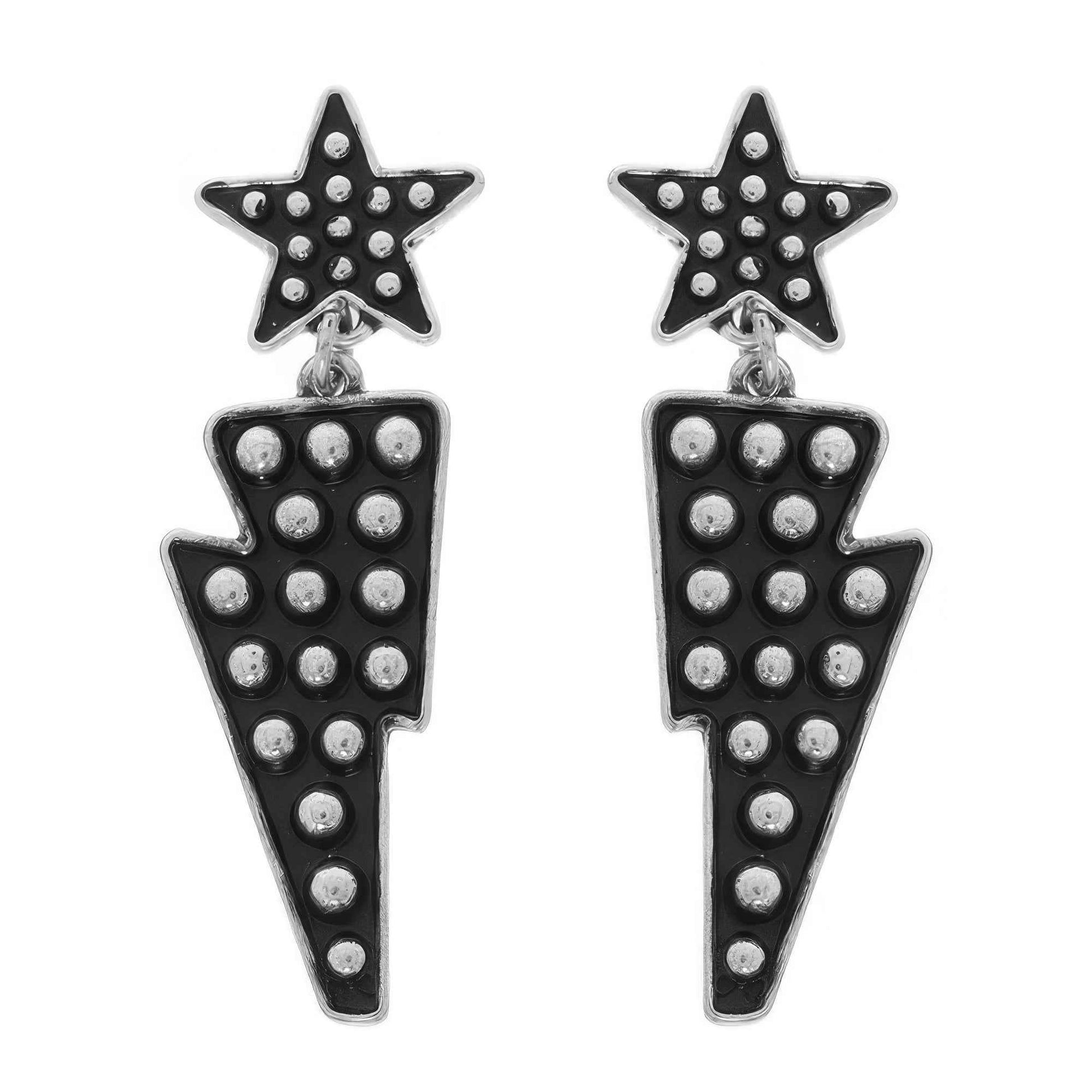 Western Bubble Thunder Post Dangle Earrings