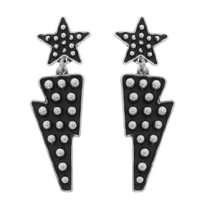 Western Bubble Thunder Post Dangle Earrings
