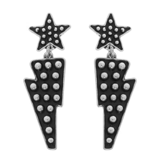 Western Bubble Thunder Post Dangle Earrings