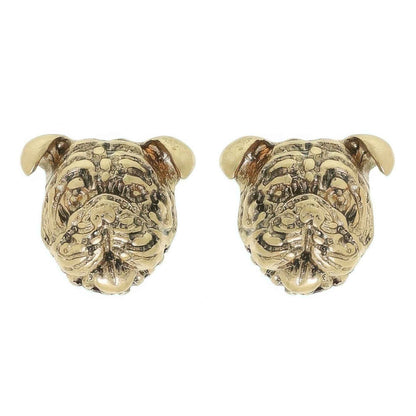 3d English Bulldog Puppy Face Stud Earrings