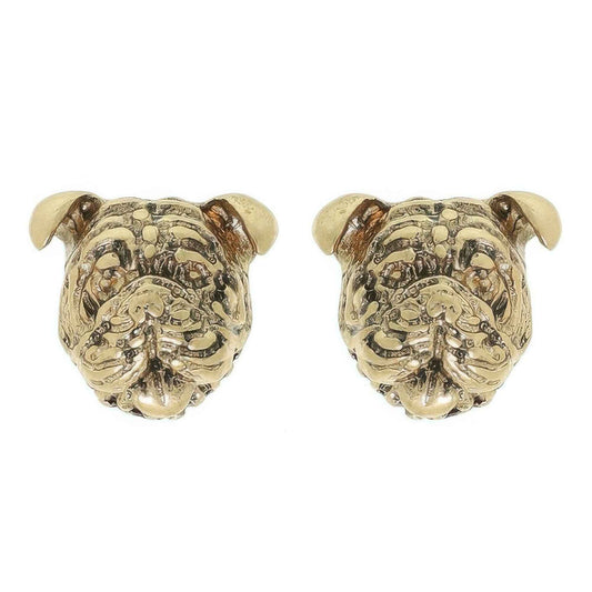 3d English Bulldog Puppy Face Stud Earrings