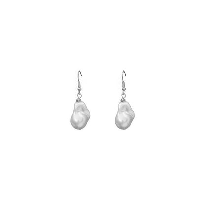 White Baroque Pearl Earrings - It's a Girly Place