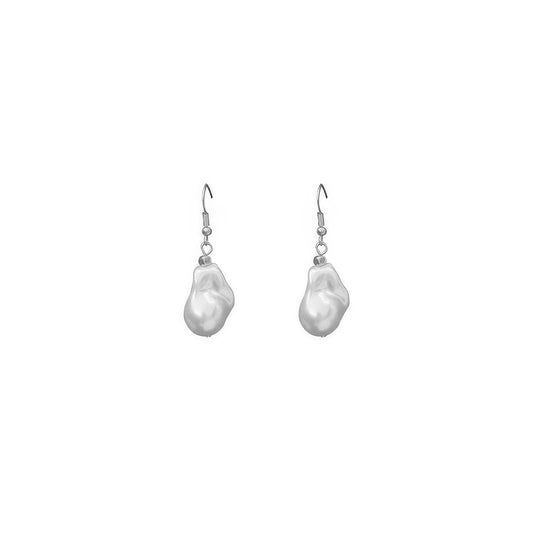 White Baroque Pearl Earrings - It's a Girly Place
