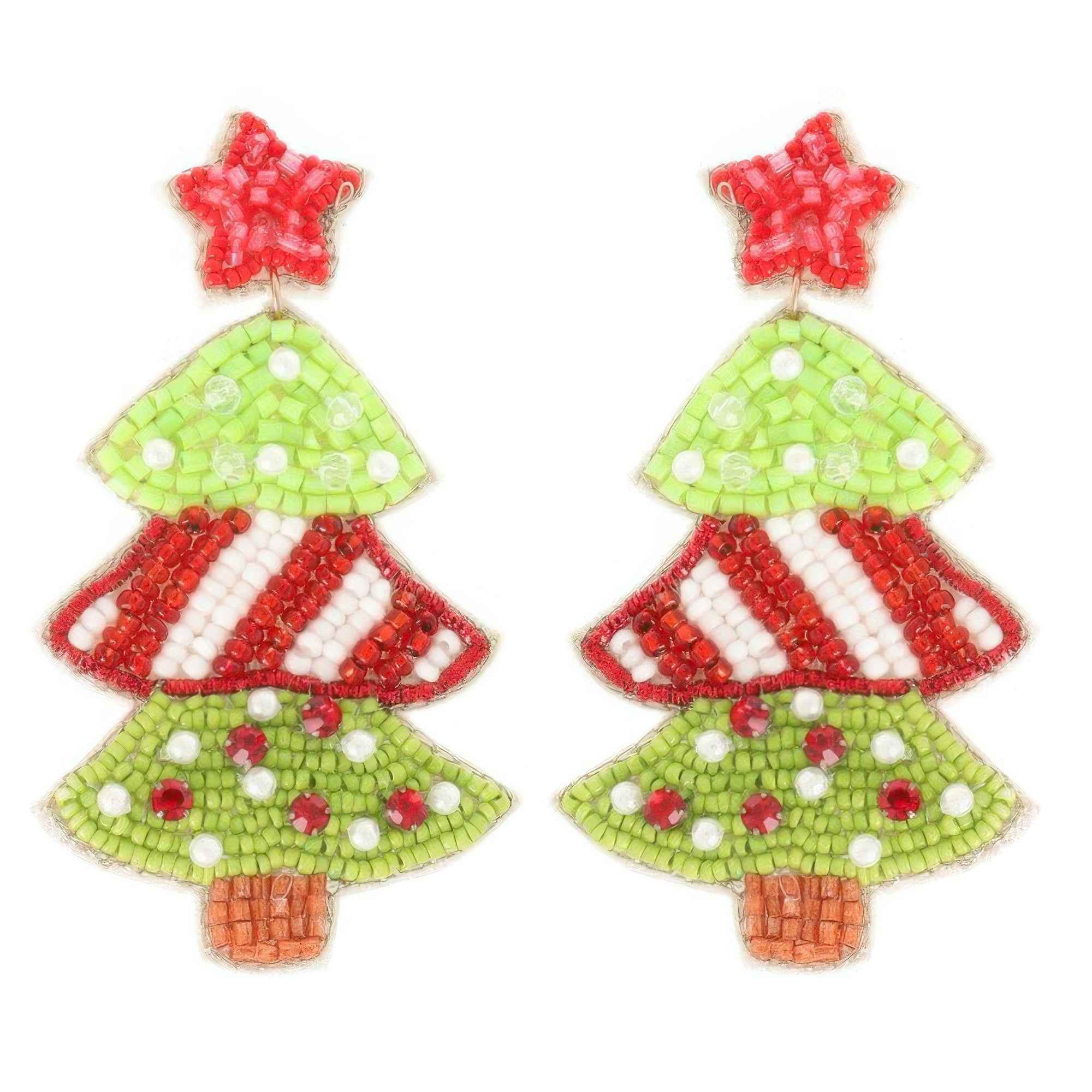 Christmas Tree With Star Topper Post Earrings