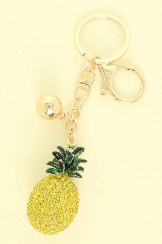 Jeweled Pineapple Keychain