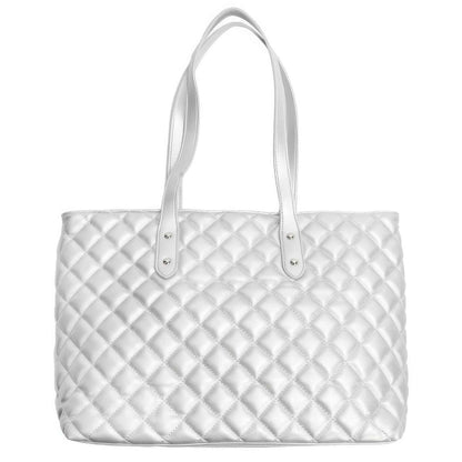 Quilted Diamond Lattice Pu Leather Tote Bag