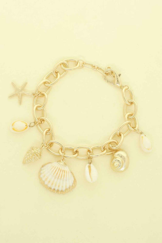 Seashell Theme Charm Bracelet