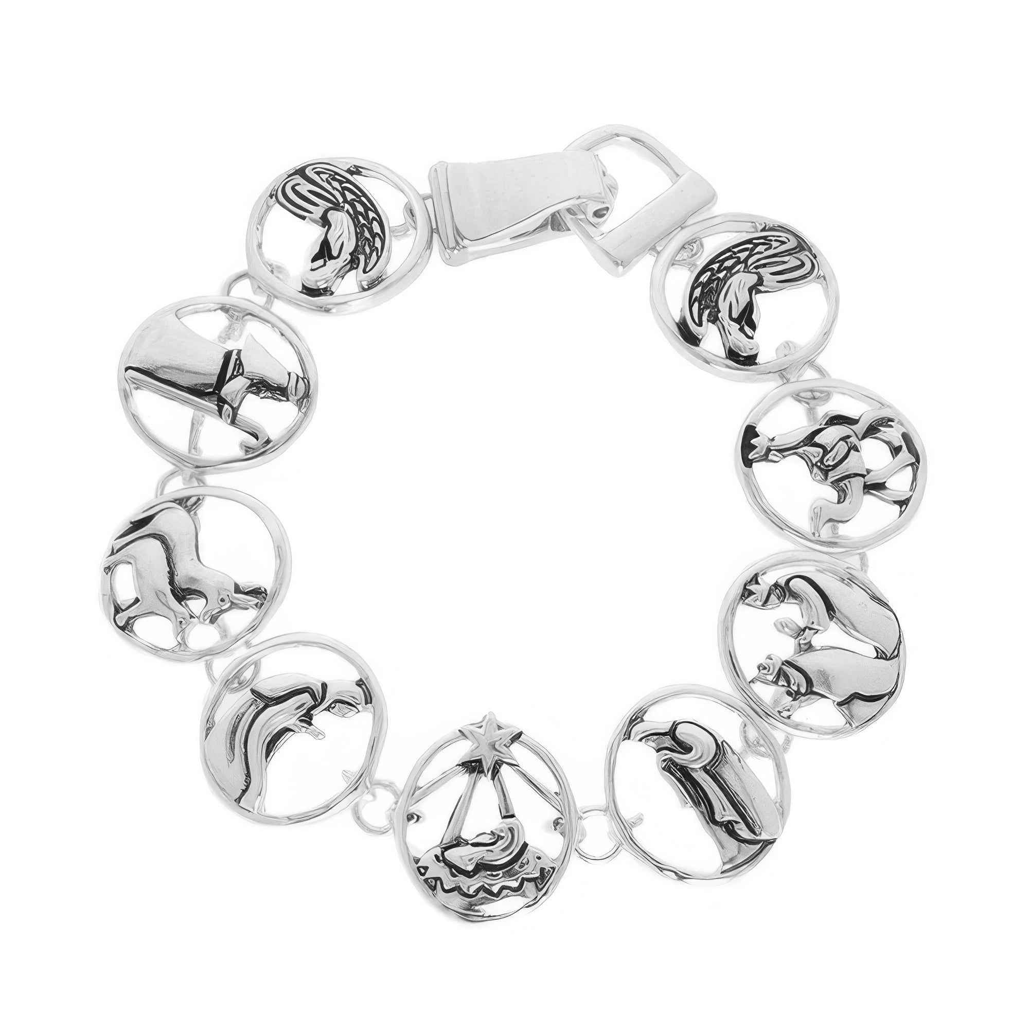 Faith Nativity Theme Charm Link Magnetic Bracelet