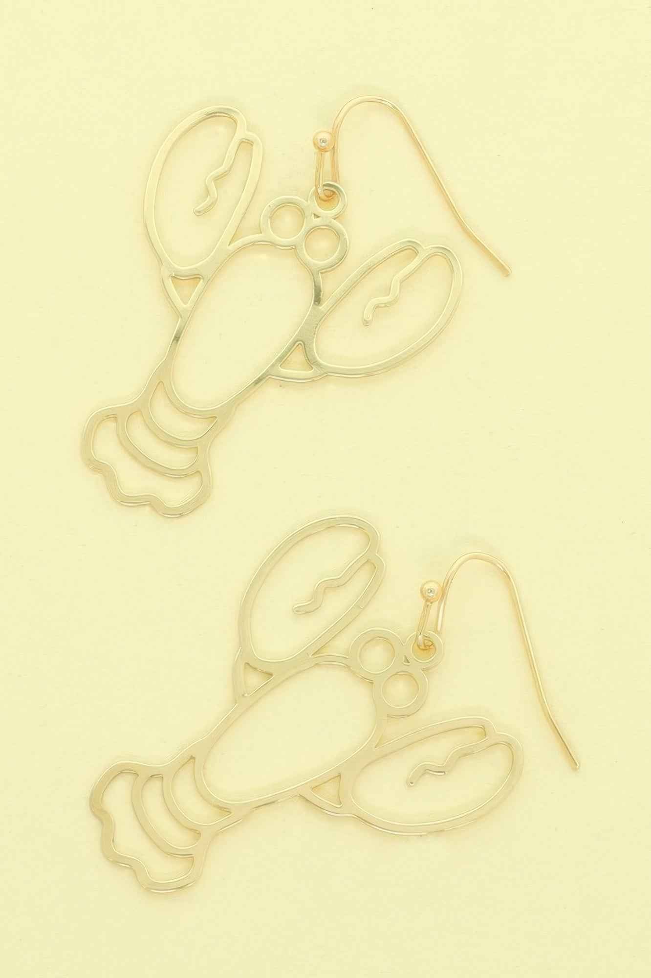 Lobster Cutout Dangle Earrings