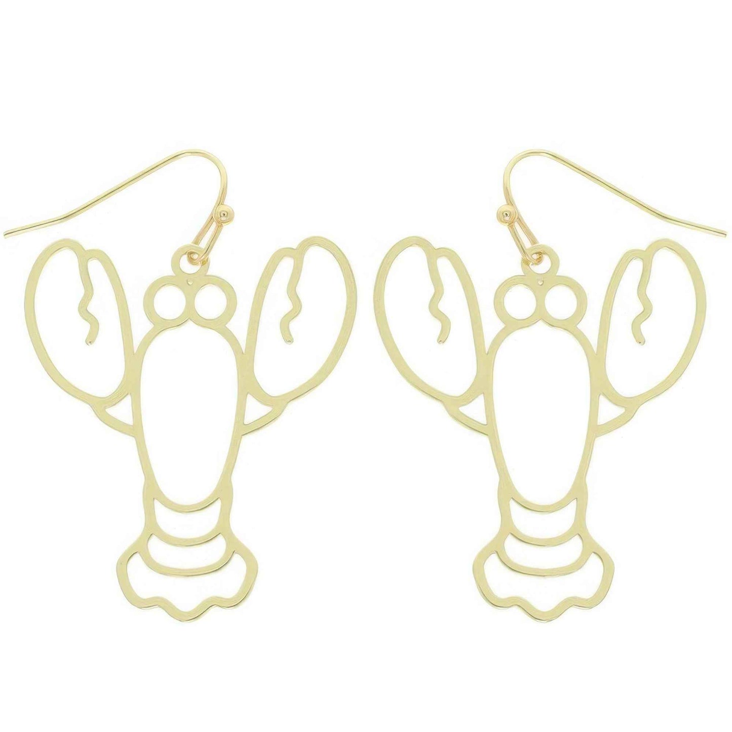 Lobster Cutout Dangle Earrings