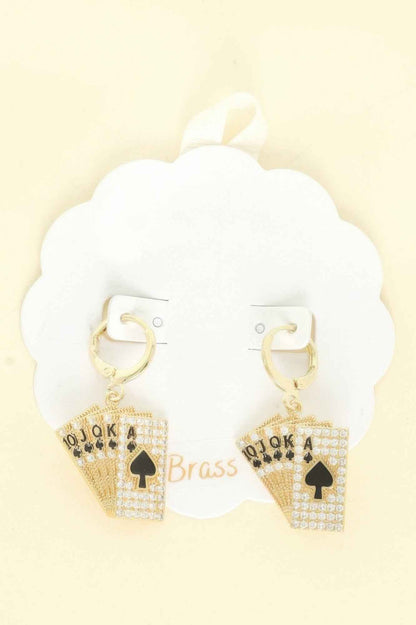 Playing Card Theme Dangle Earrings