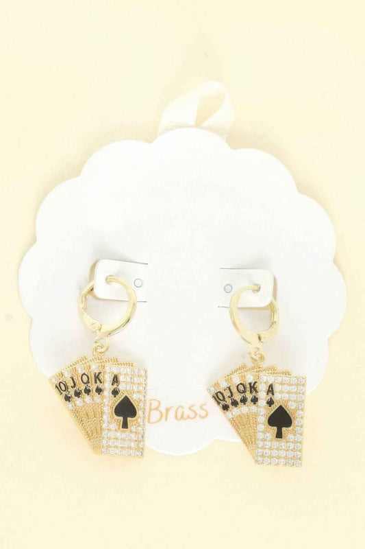 Playing Card Theme Dangle Earrings