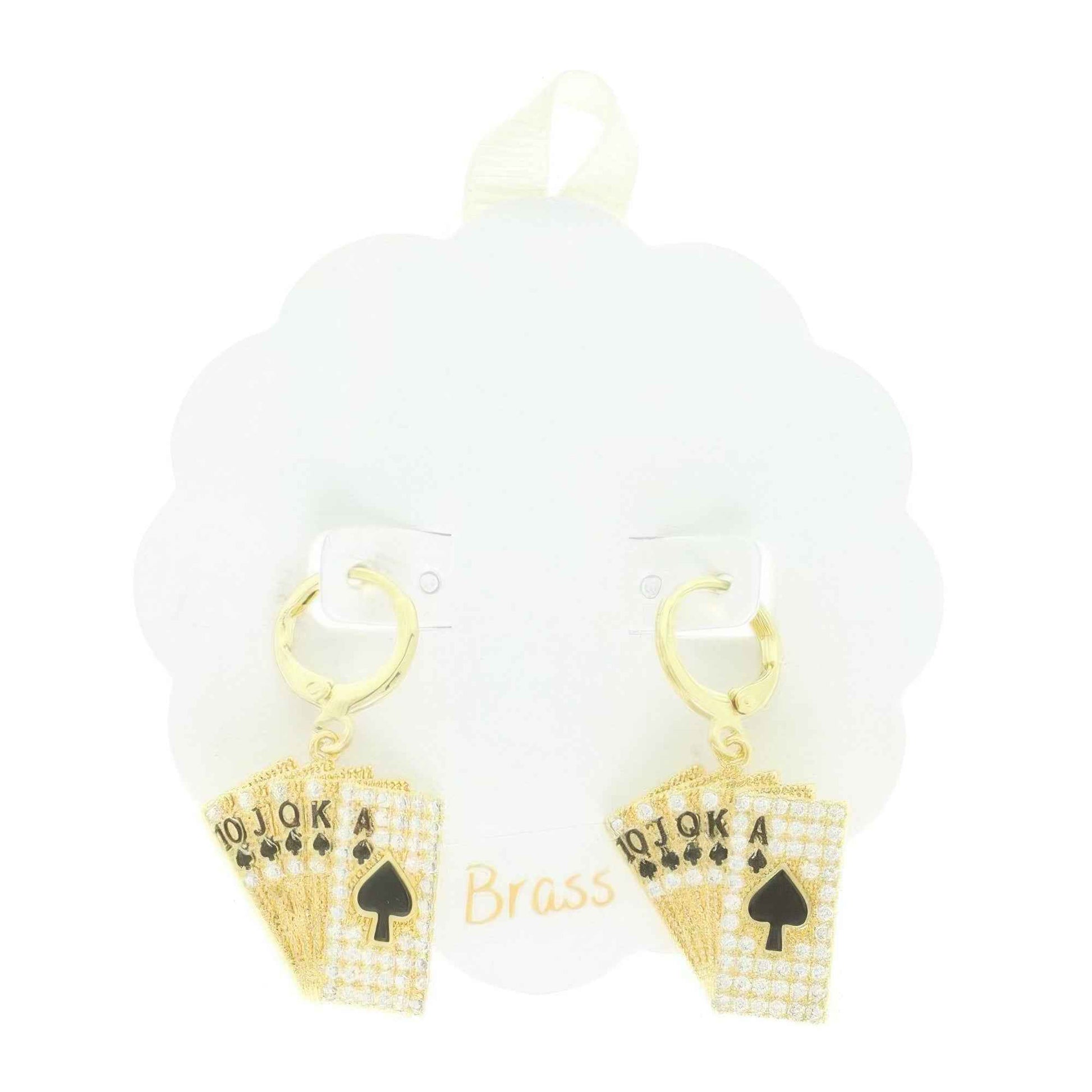 Playing Card Theme Dangle Earrings