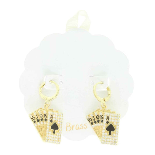 Playing Card Theme Dangle Earrings