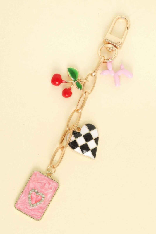 Girl Theme Bag Charm Keychain