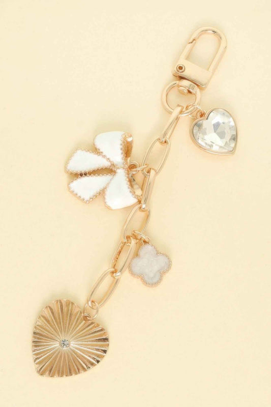 Heart Theme Bag Charm Keychain