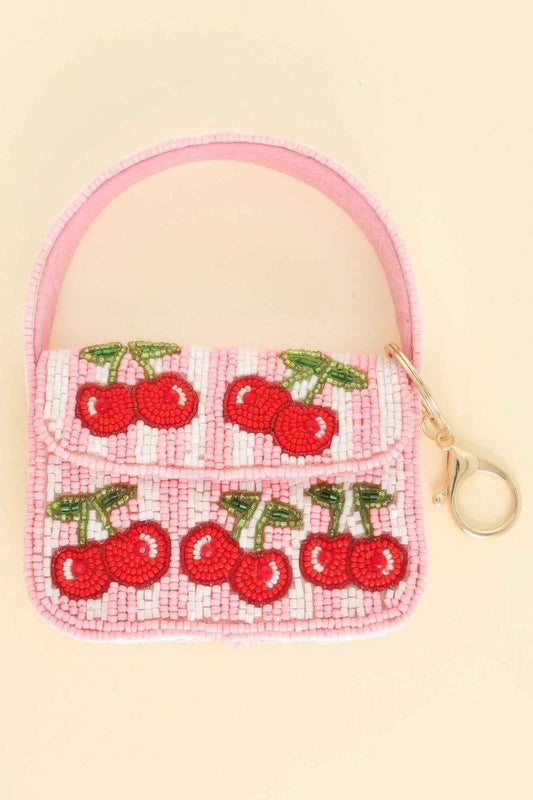 Fruit Theme Beaded Mini Bag Charm
