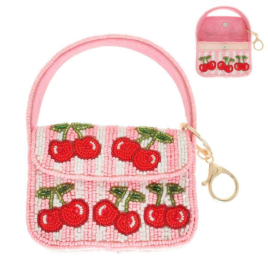 Fruit Theme Beaded Mini Bag Charm