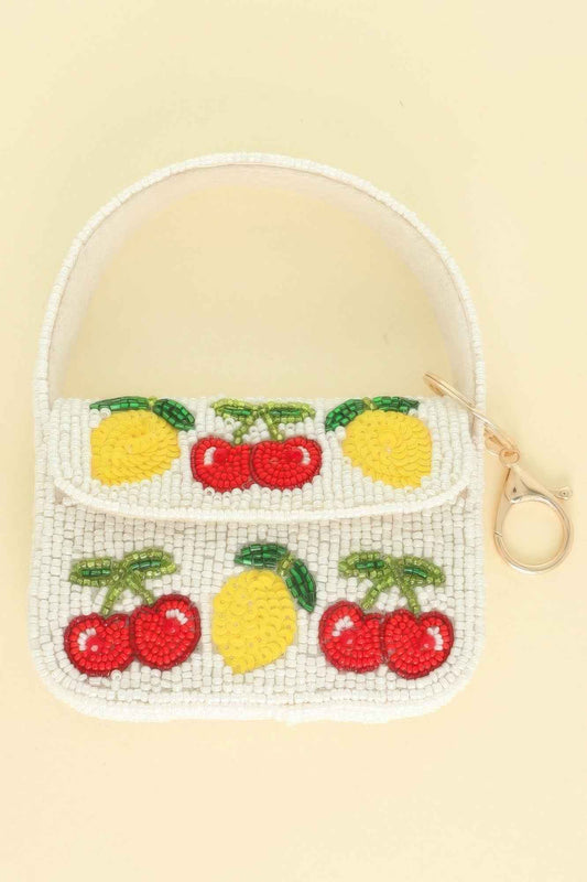 Fruit Theme Beaded Mini Bag Charm