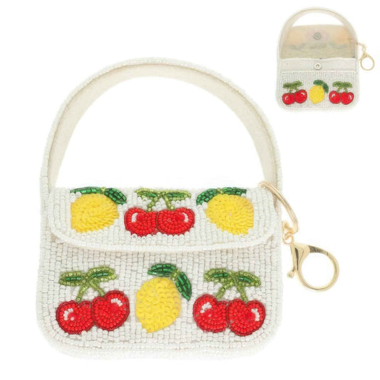 Fruit Theme Beaded Mini Bag Charm