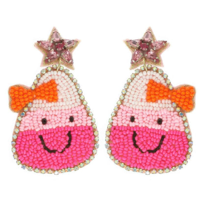 Halloween Candy Corn Dangle Earrings