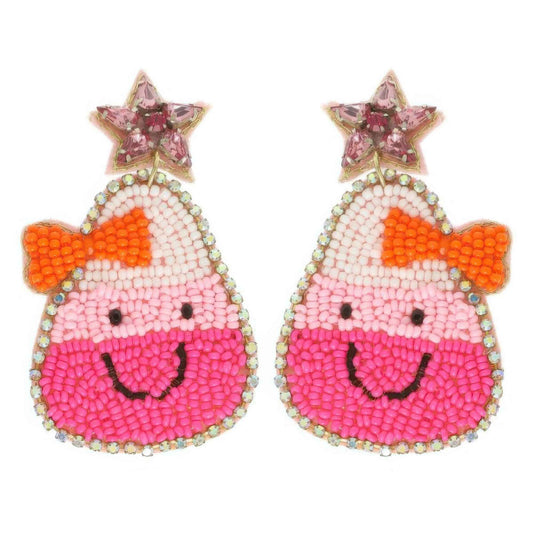 Halloween Candy Corn Dangle Earrings
