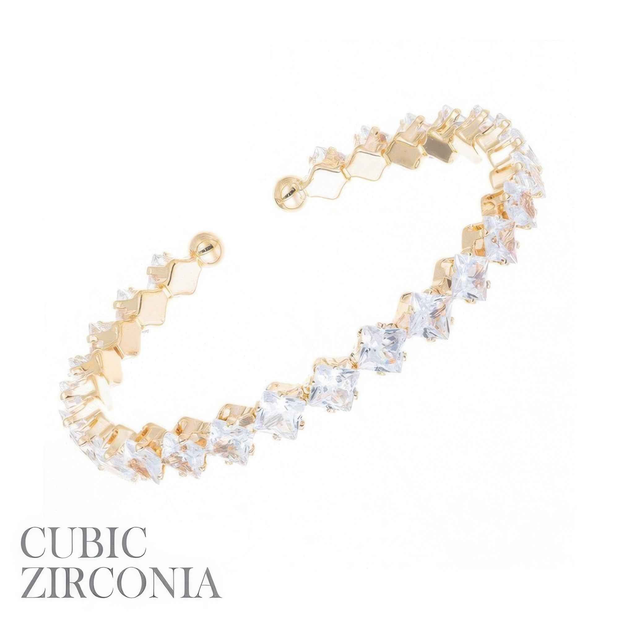 Cubic Zirconia Embellished Cuff Bracelet