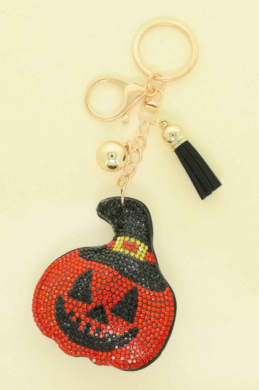 Halloween Pumpkin Witch Keychain