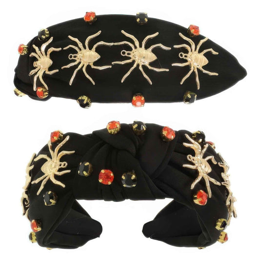 Halloween Spooky Spider Charm Top Knot Headband