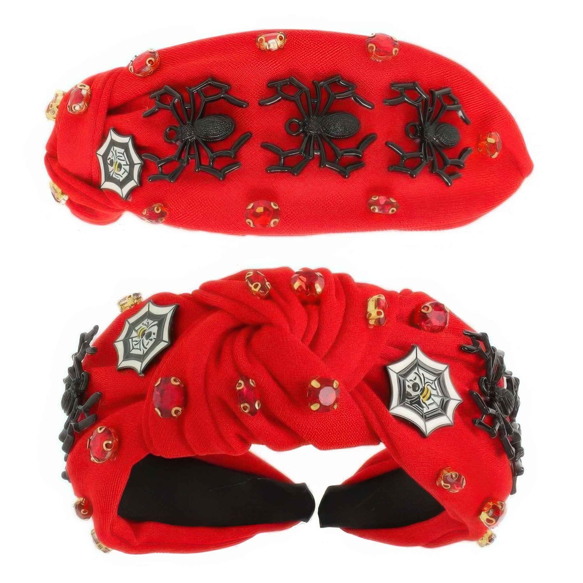 Halloween Spooky Spider Charm Top Knot Headband