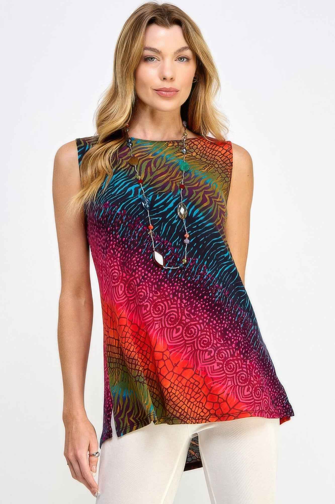 Print Boat Neckline