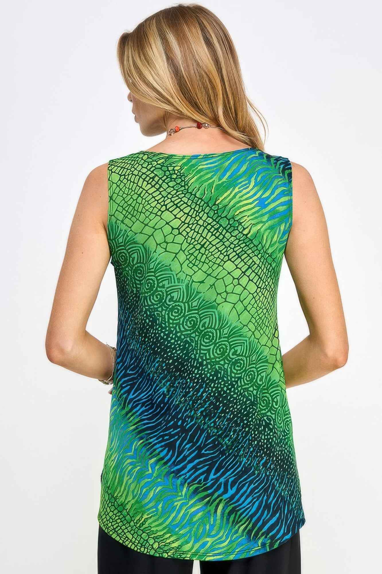 Print Boat Neckline