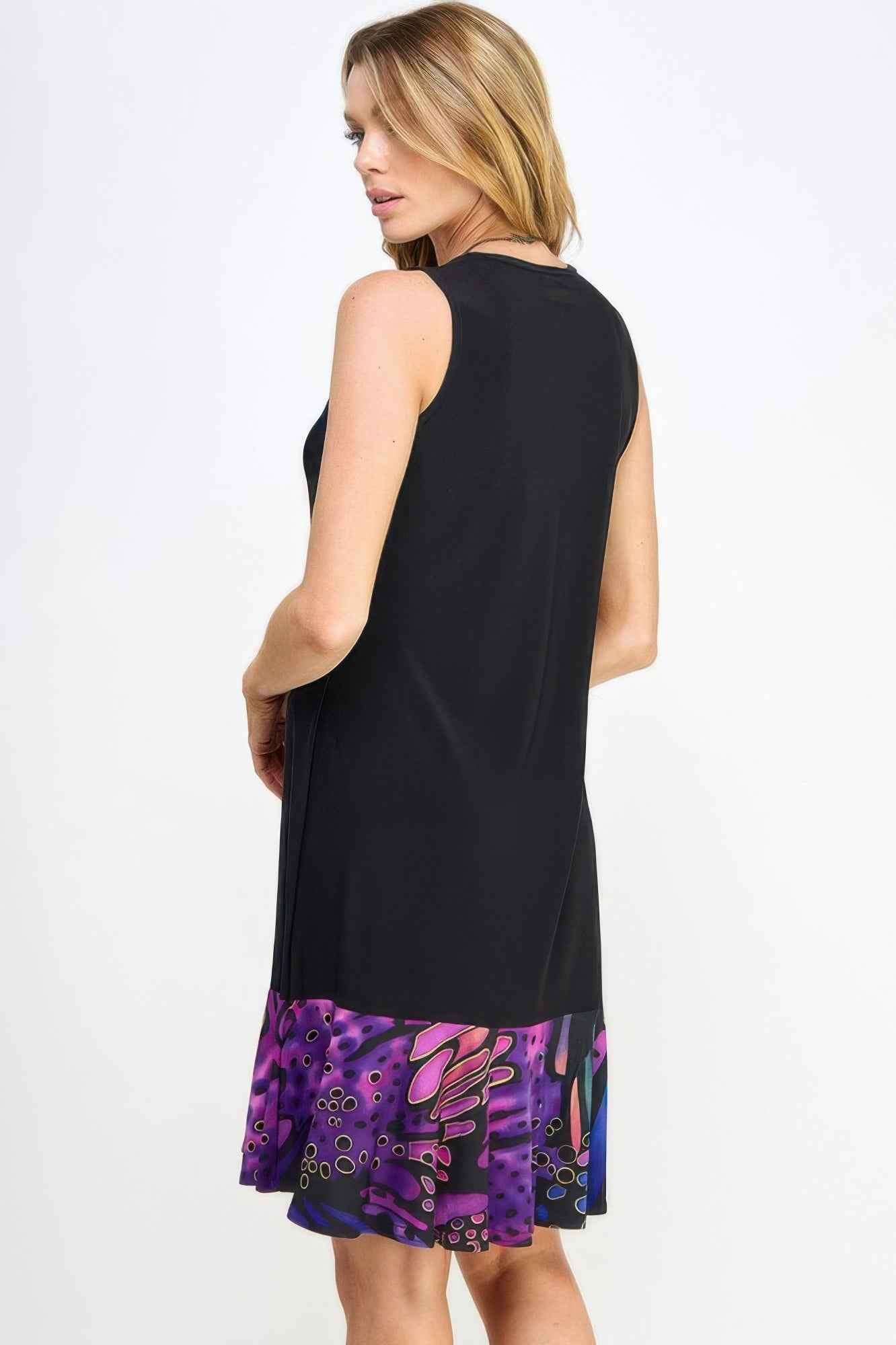 Hit Contrast Print Tank Dress