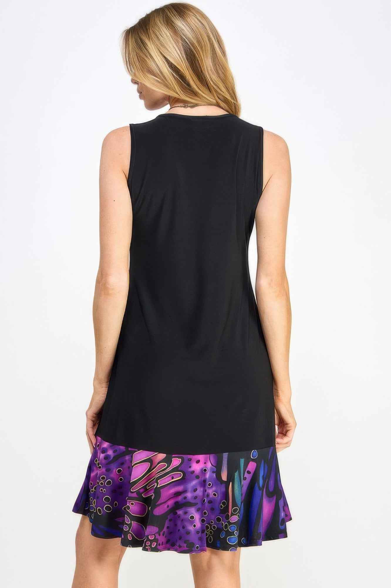 Hit Contrast Print Tank Dress