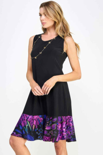 Hit Contrast Print Tank Dress