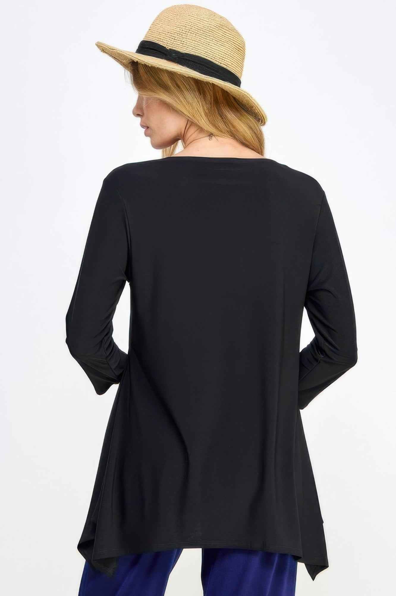 Round Neck Quarter Sleeve Top