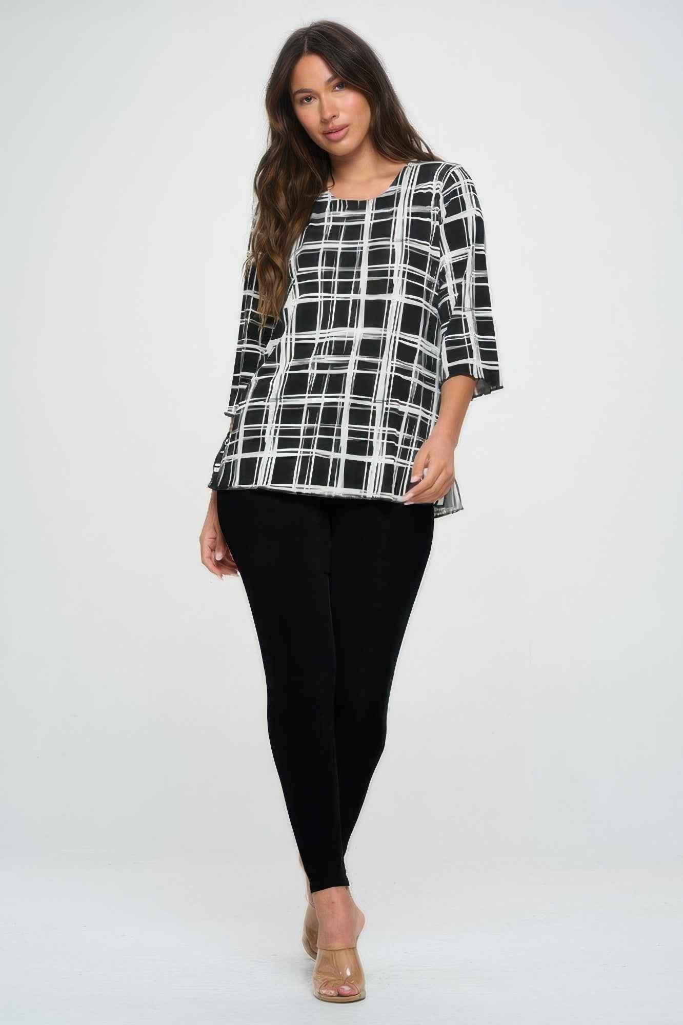 Plus Sizes Bns Print Missy Top