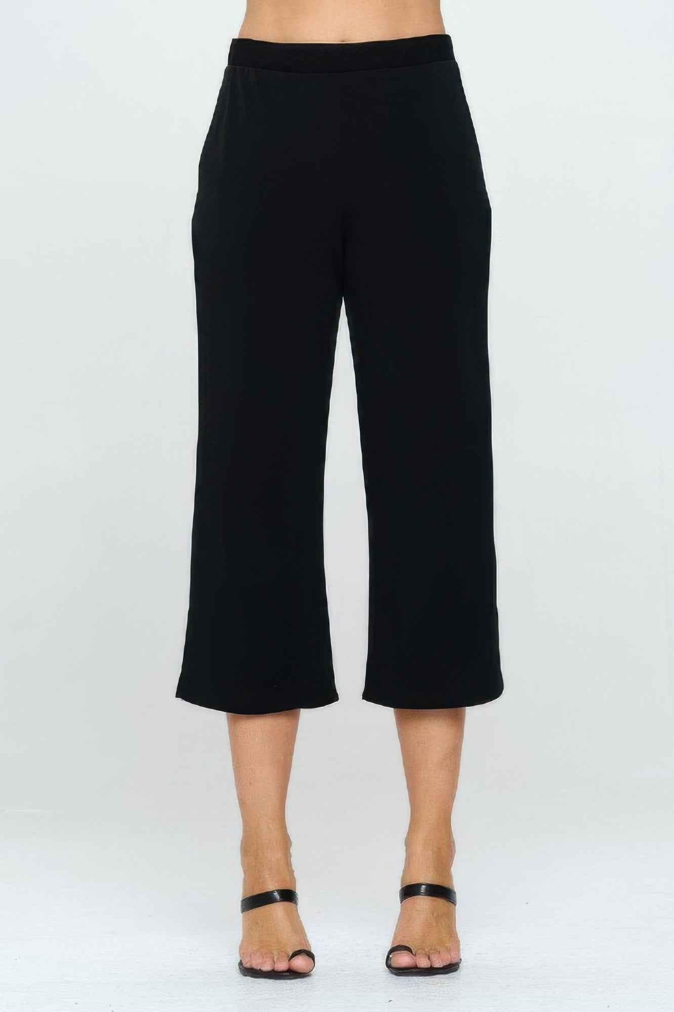 Moss Crepe Wide Leg Angle Pants