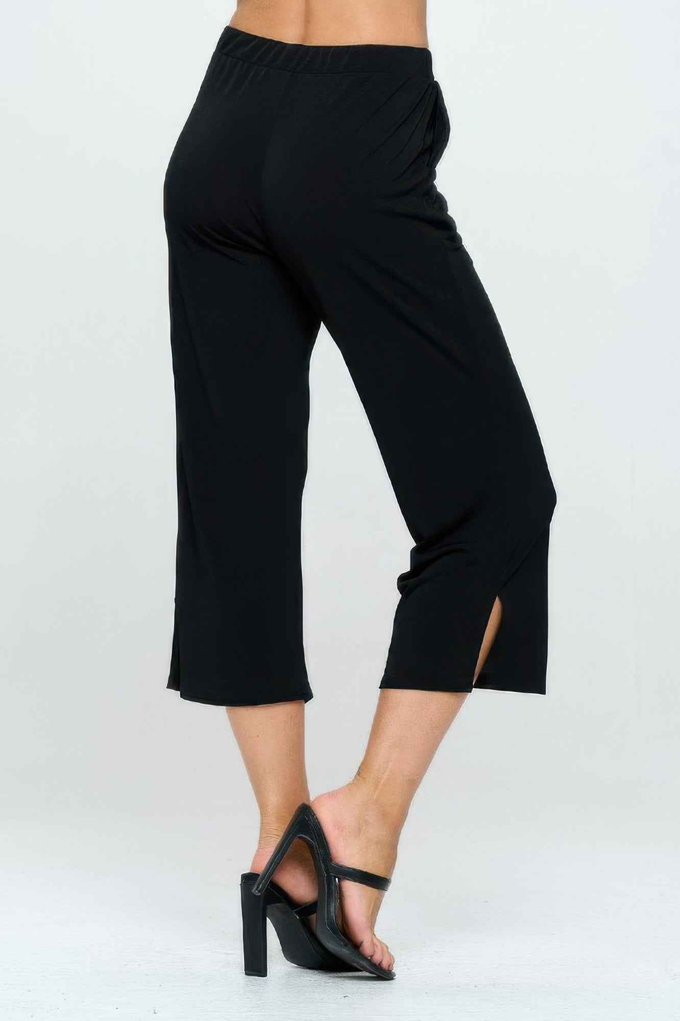 Moss Crepe Wide Leg Angle Pants