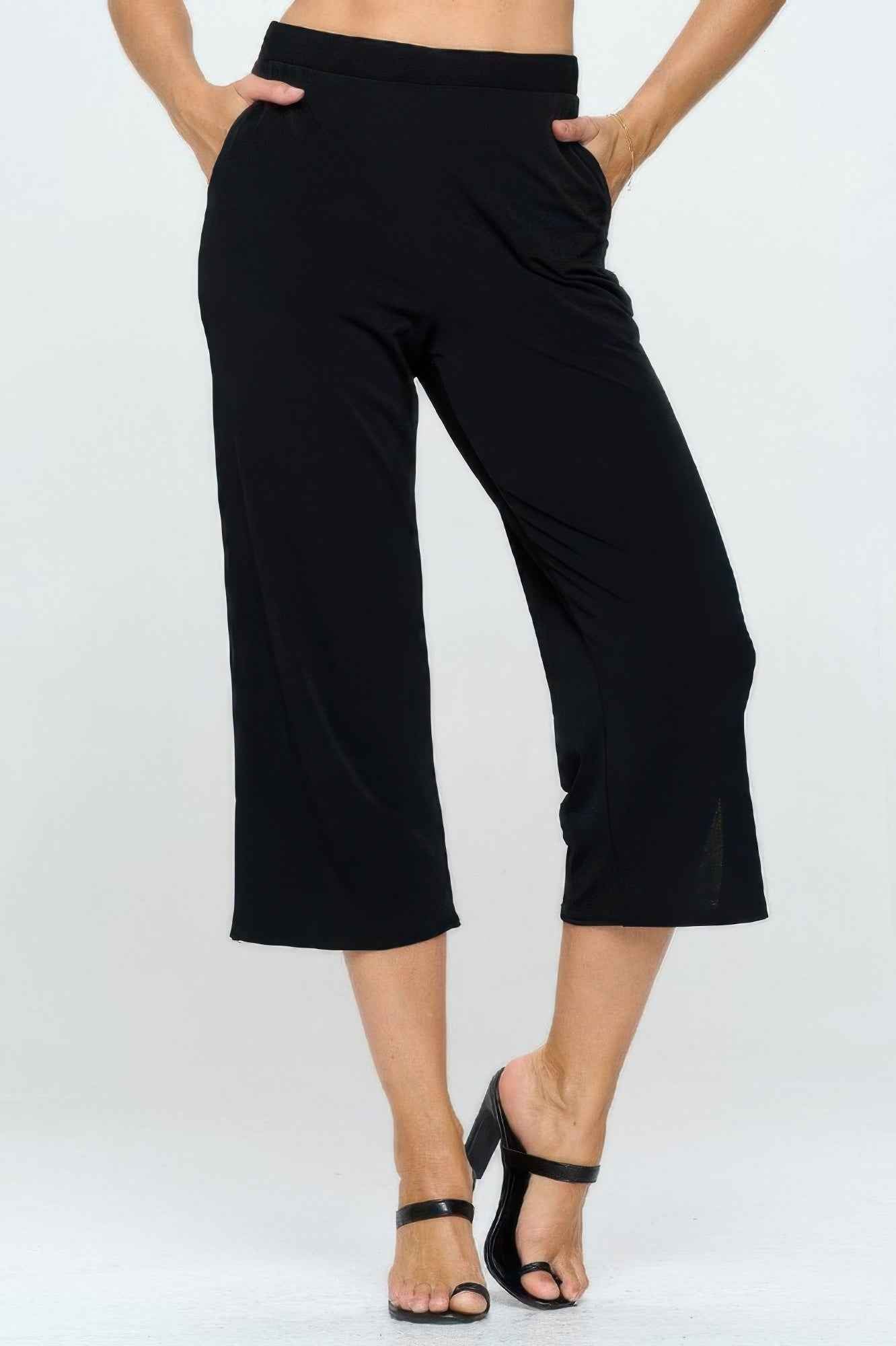 Moss Crepe Wide Leg Angle Pants