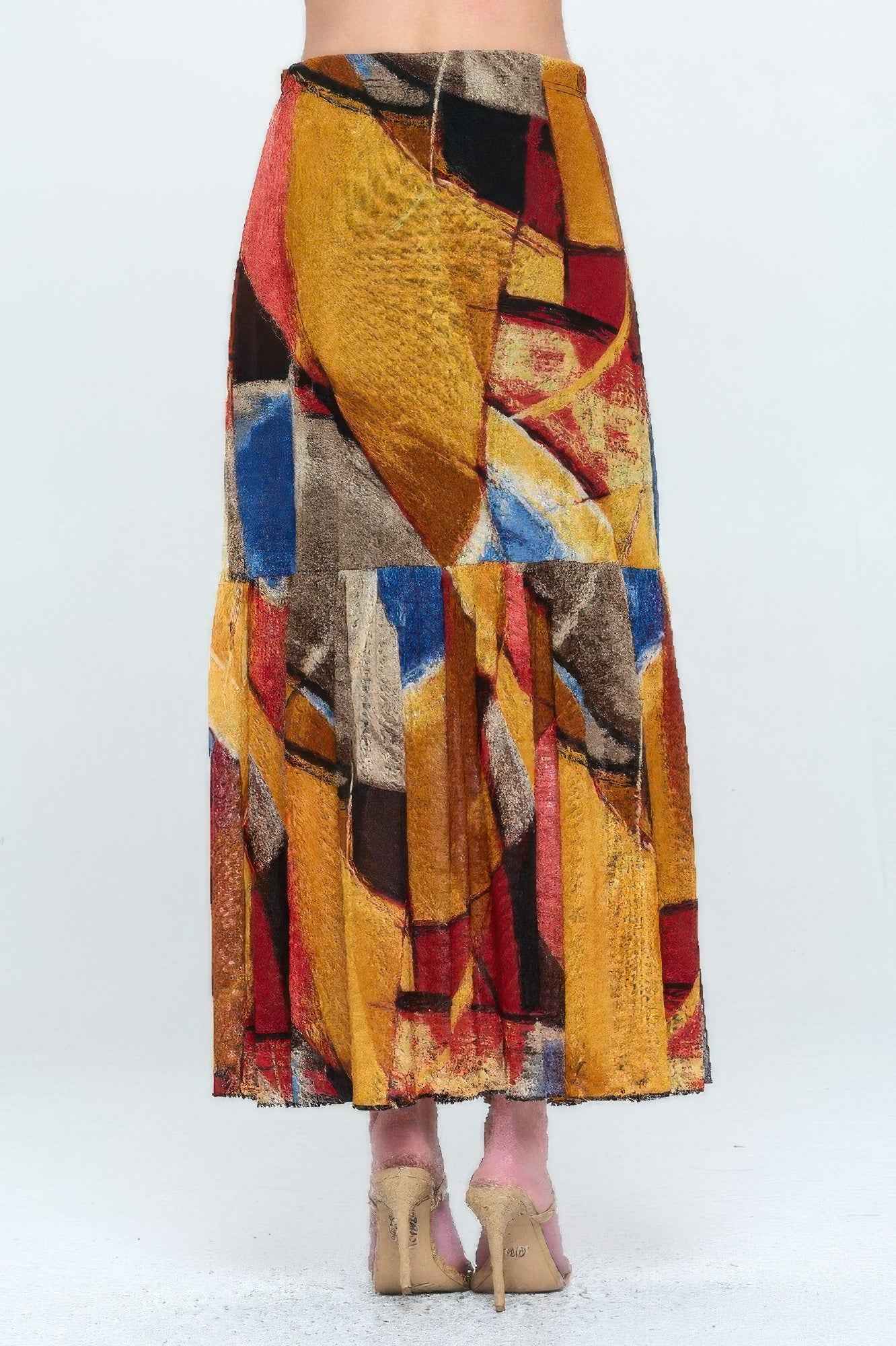 Mesh Romance Tiered Print Skirt