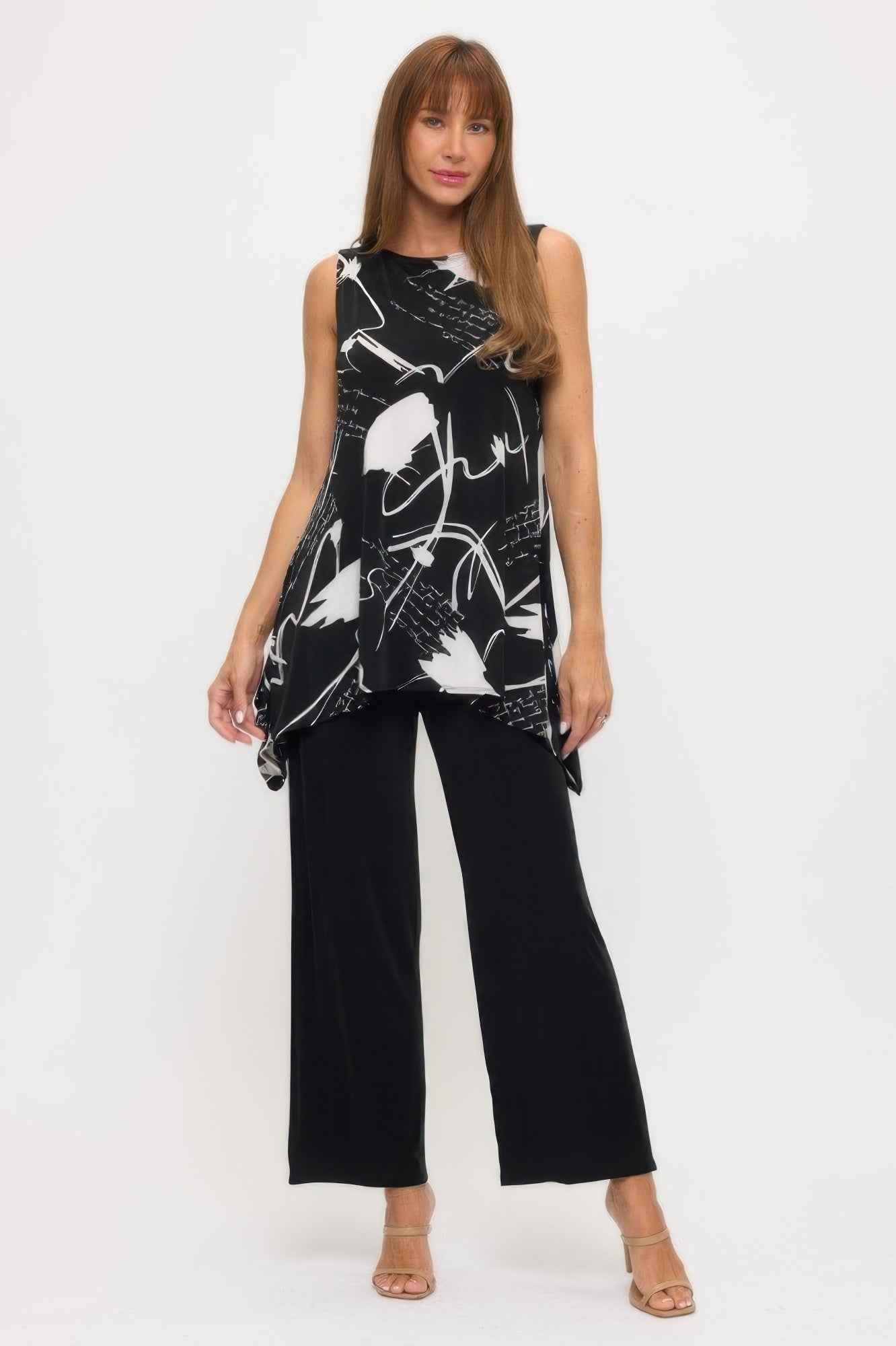 Plussize Bns Boat Neck Shark Bite Tank Tunic